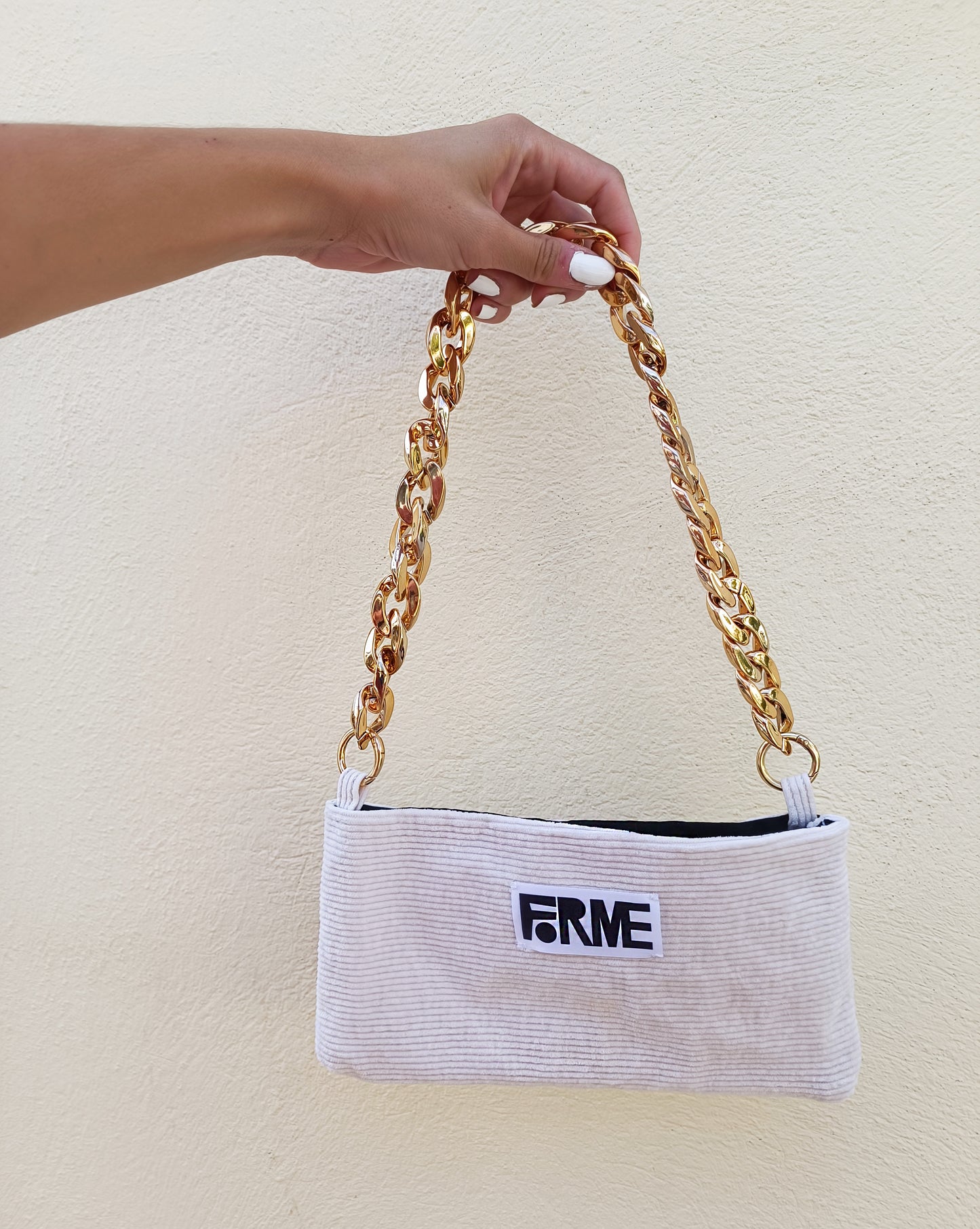 Petit Sac upcyclé - Beige - Forme 2