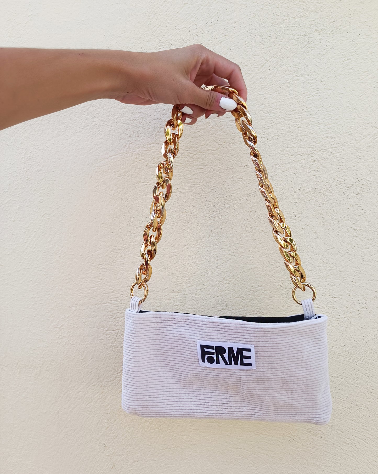 Small Bag 2 - Beige - Upcycled Shape